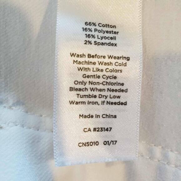 Talbots Jeans Flawless Five-Pocket Slim Ankle White Size 12p Petite - Picture 9 of 10